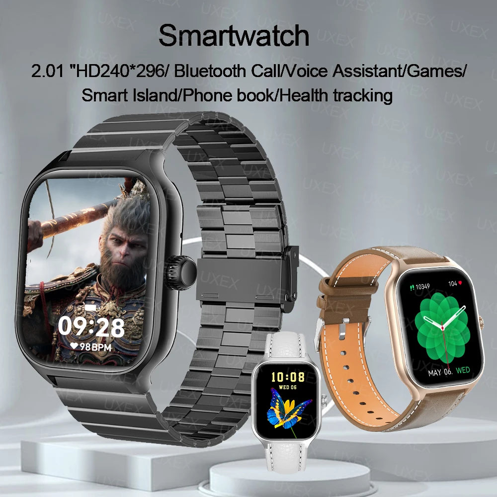 Reloj inteligente Plus para hombres y mujeres, reloj deportivo con pantalla completamente táctil, llamada Bluetooth, teléfono Android, reloj inteligente multidial Digital