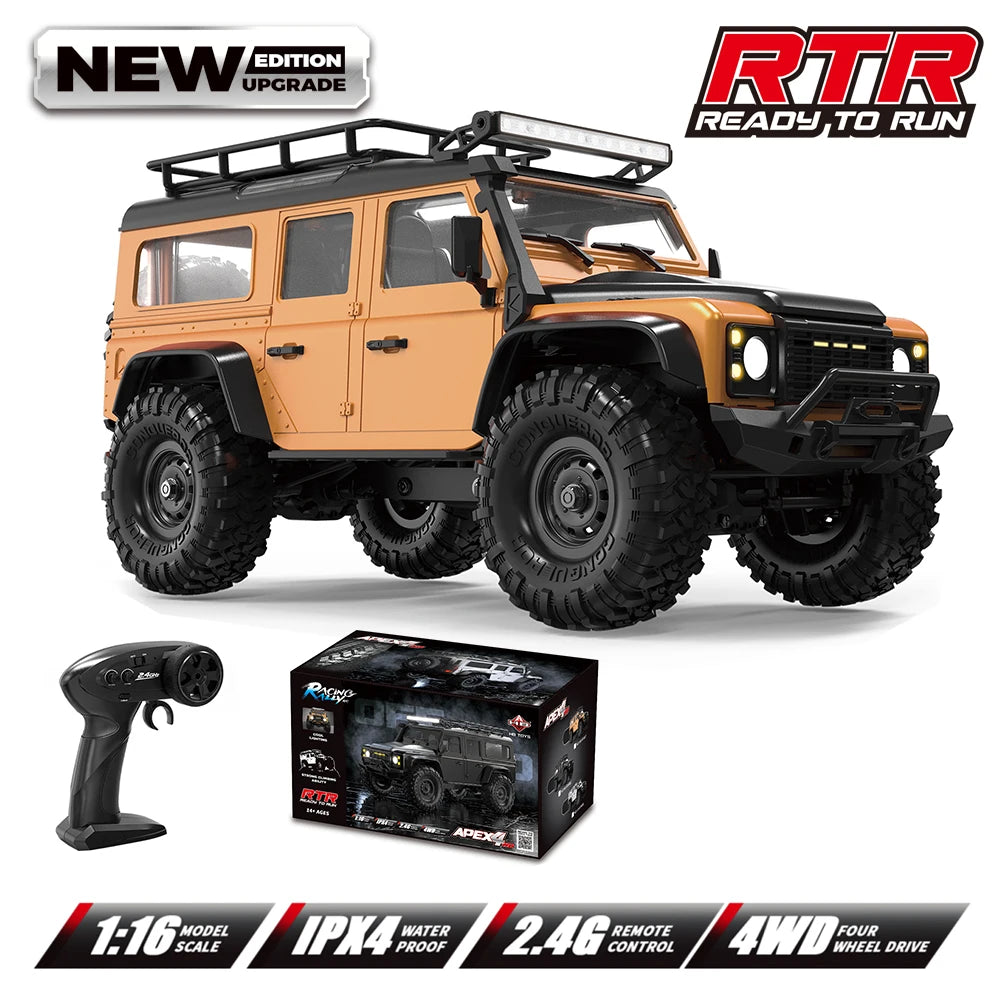 Coche RC 1:16 Monster Truck 4WD, Todoterreno Eléctrico, Regalos para Niños
