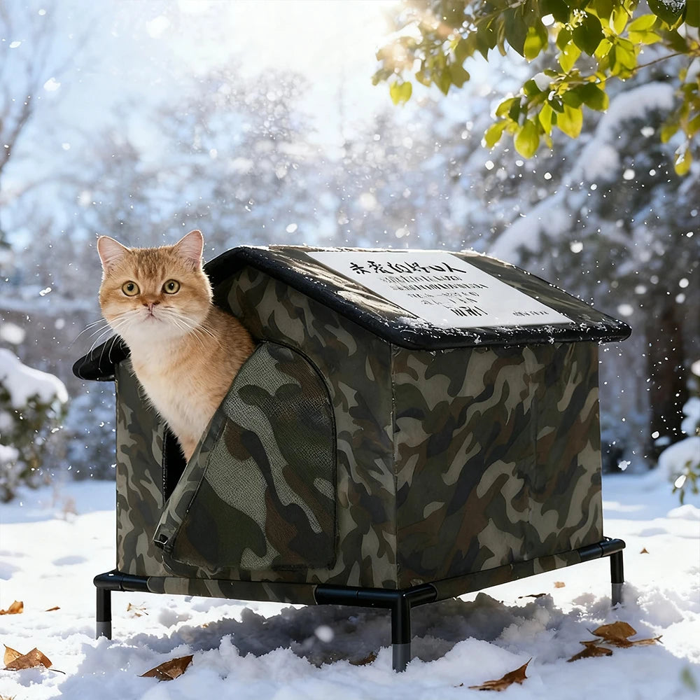 Casa para Gatos Plegable Impermeable para Exteriores