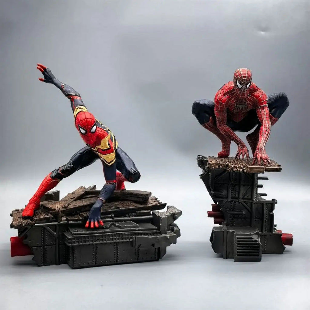 Juego de 3 figuras de acción de Spider-Man, estatuas de modelos coleccionables de Marvel para decoración de escritorio, regalo para fanáticos y coleccionistas