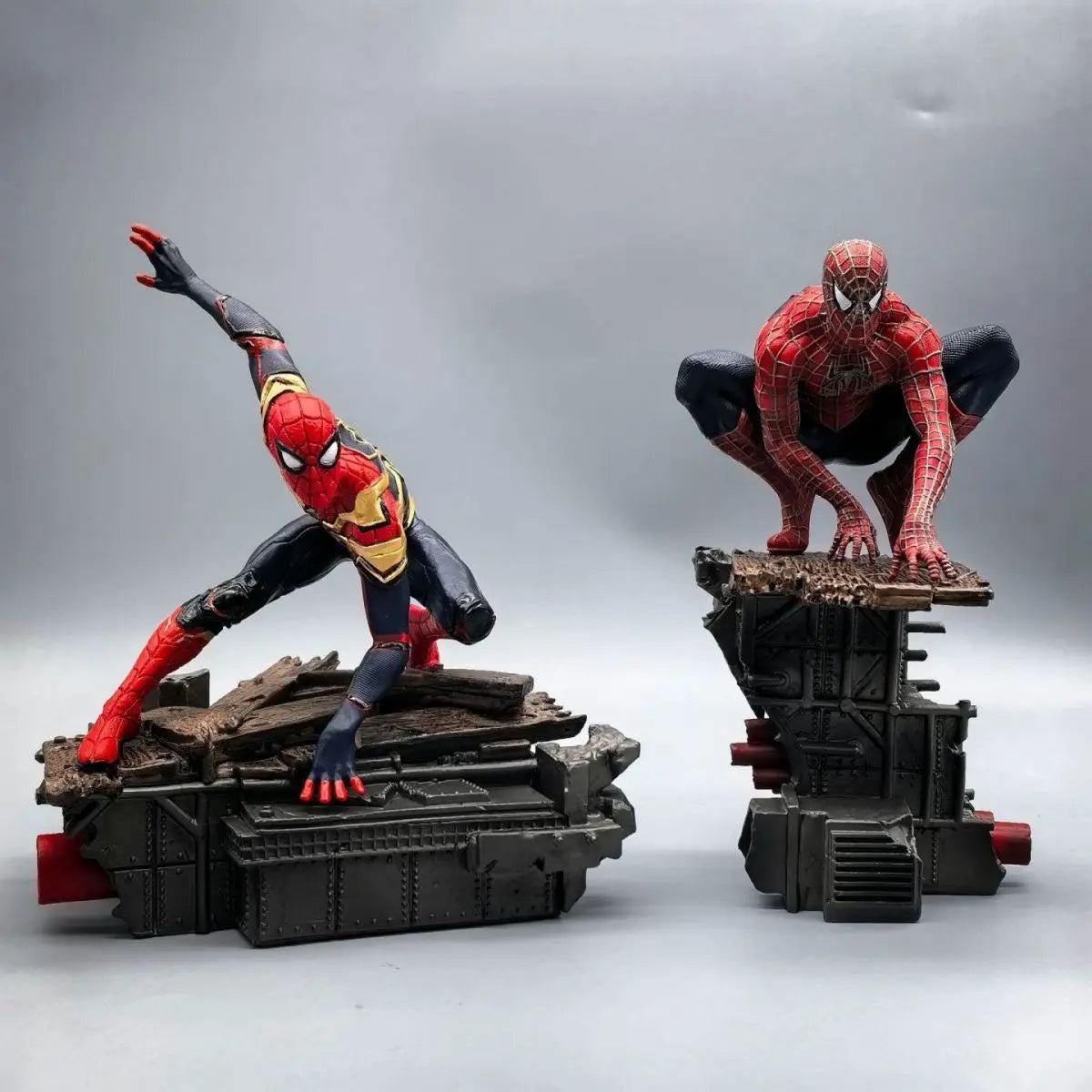Juego de 3 figuras de acción de Spider-Man, estatuas de modelos coleccionables de Marvel para decoración de escritorio, regalo para fanáticos y coleccionistas