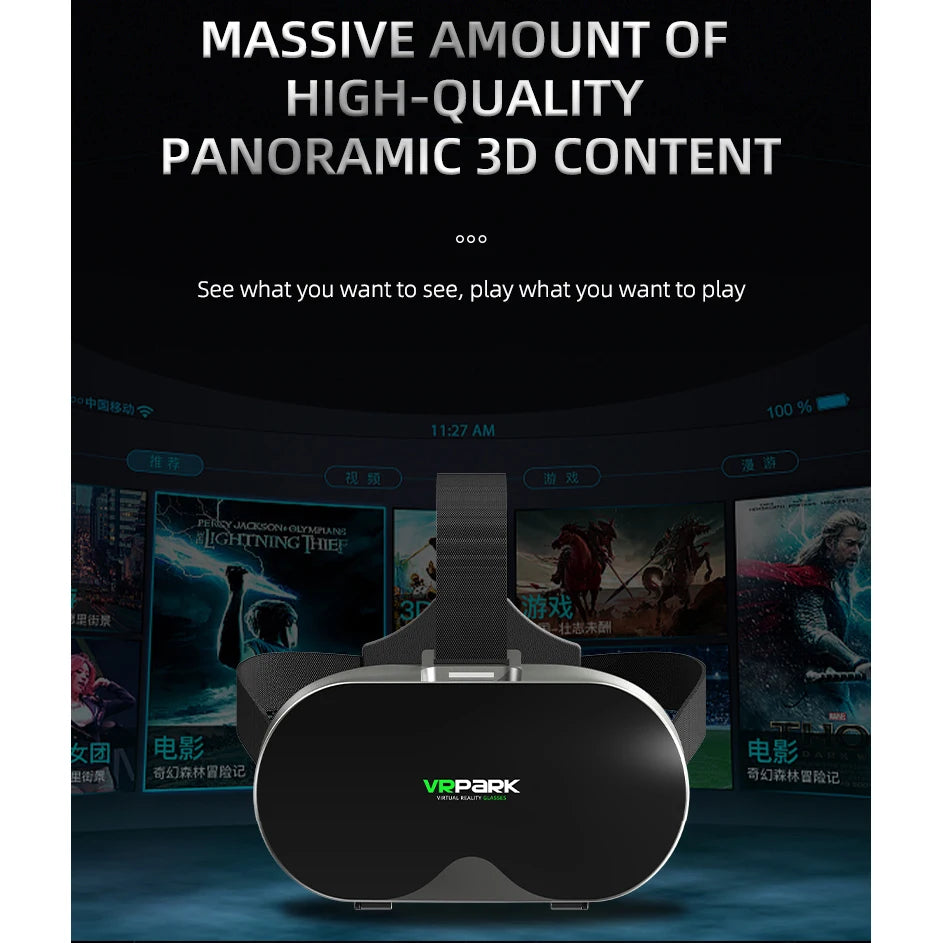 Gafas de Realidad Virtual 3D VR, Auriculares para Smartphone, Casco, Lentes para Teléfono Móvil, Dispositivo con Controlador para Videojuegos