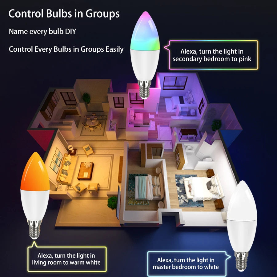 Bombilla LED Inteligente Tuya WiFi RGB Regulable