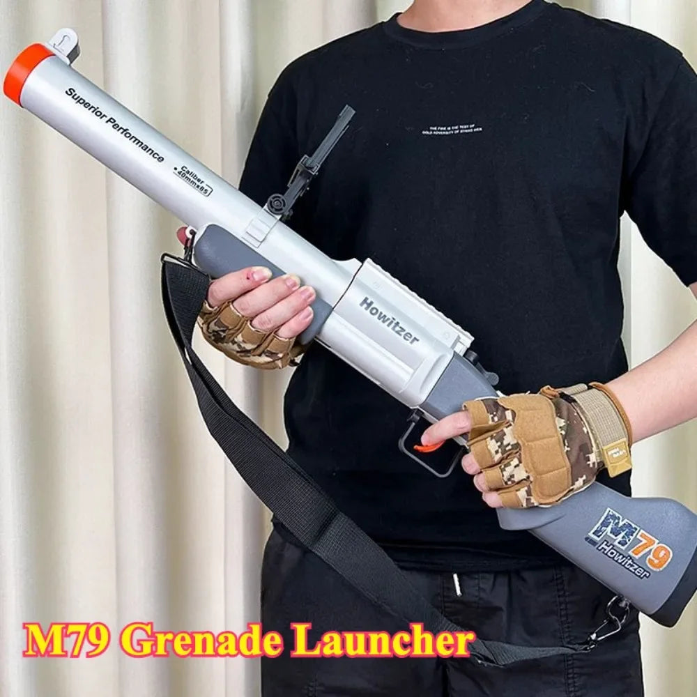 Pistola de juguete de bala suave M79, lanzador de Rifle, juego de disparos para regalos de Navidad y cumpleaños