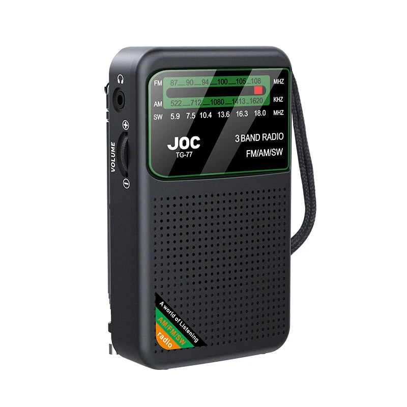 Radio Portátil FM AM SW de Bolsillo con Altavoz y Pantalla HD