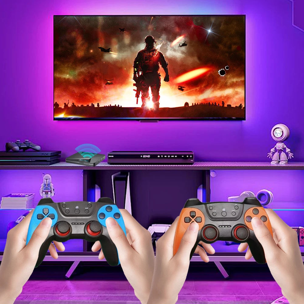 Consola de videojuegos Retro X2 Pro TV Box más de 100000 juegos con 2 Gamepads Super Console 4K 60+ emuladores de juegos para DC/Arcade/MAME/Sega
