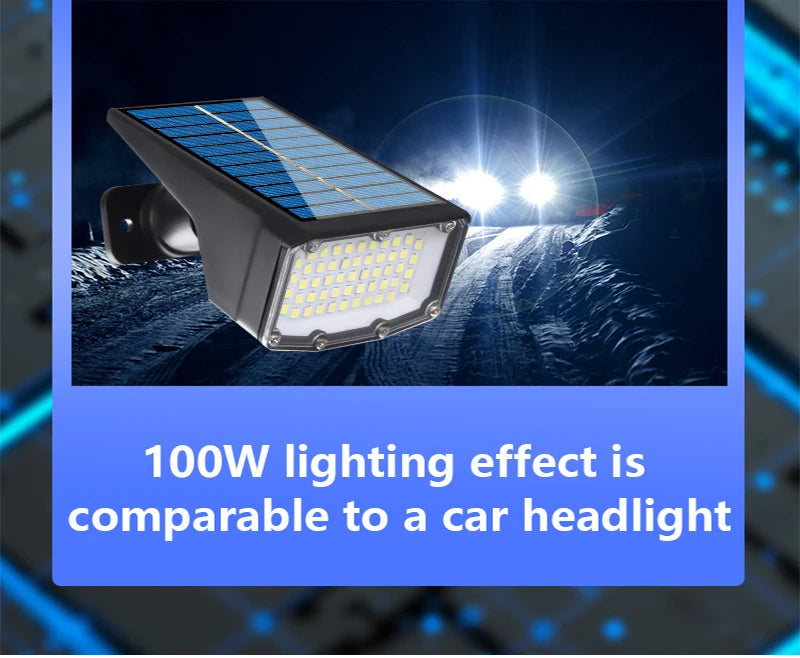 Lámpara Solar 53LED con energía Solar, foco Solar ajustable en el suelo IP65, luz de pared de paisaje impermeable, iluminación exterior, 1/2 Uds.