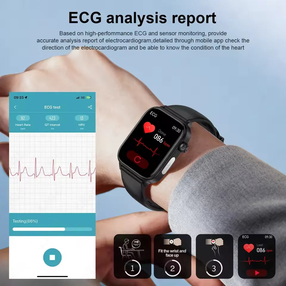 Reloj Inteligente ECG Diagnóstico de Salud IA