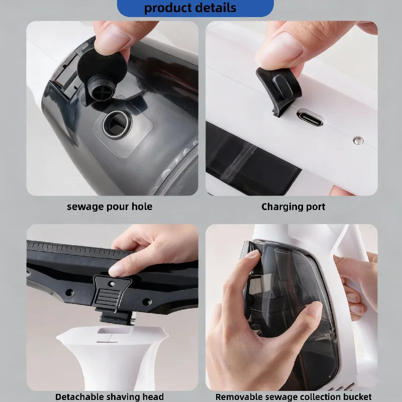 Limpiador de Vidrios Tres en Uno, Kit de Herramientas para Limpiar Ventanas, Raspador para Limpiar Paredes de Cocina y Escritorios, Máquina Limpiadora de Ventanas con Fuerte Succión