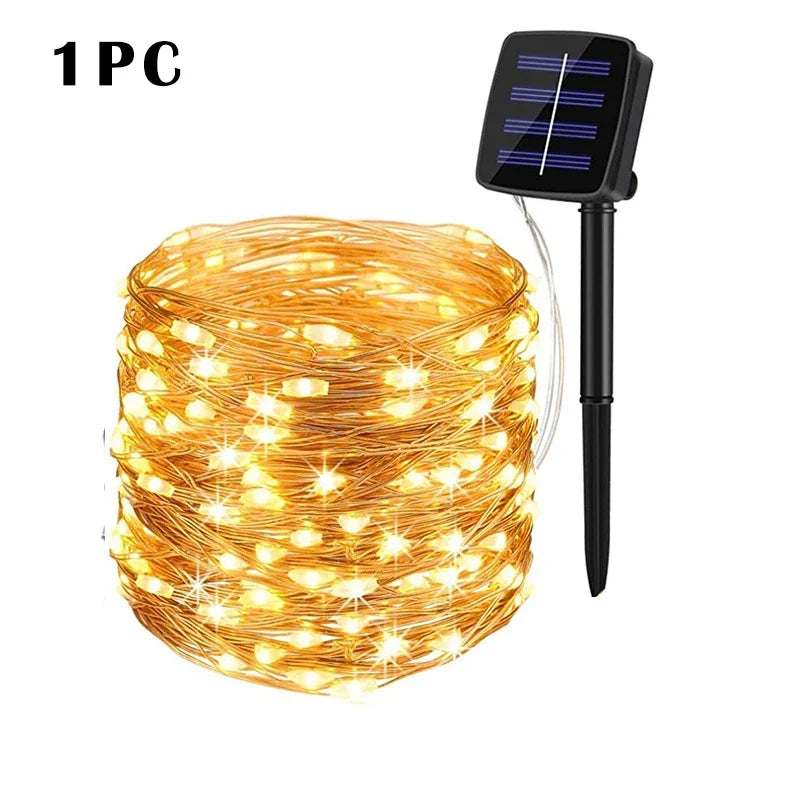 Guirnalda LED Solar para Jardín 7-32M - Impermeable IP65 8 Modos