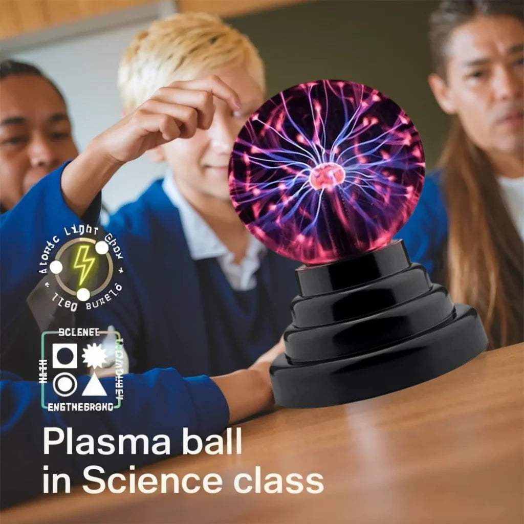 Lámpara mágica de bola de Plasma, luz LED nocturna de cristal táctil para decoración de dormitorio de niños, iluminación de ambiente para fiesta de Navidad, juguete de regalo de cumpleaños