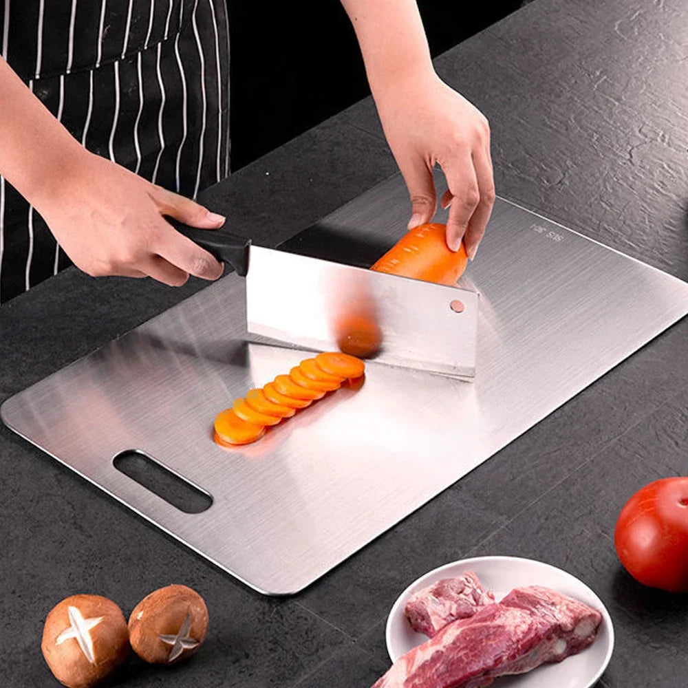 Panel de acero inoxidable 316 y tabla de cortar, cocina, hogar, tabla de cortar de doble cara gruesa, bloque para amasar masa