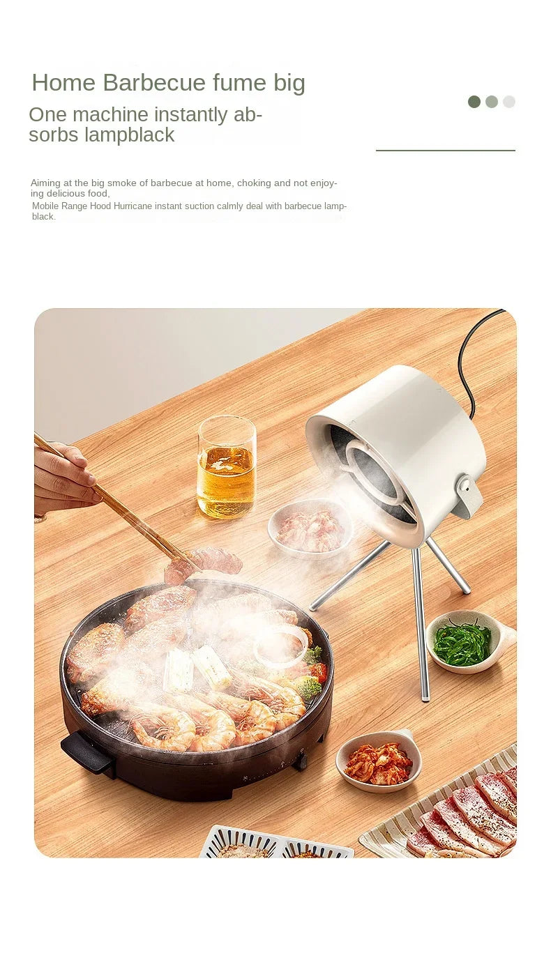 Nuevo Campanas extractoras de escritorio USB, extractor portátil alimentado por USB, Extractor de capó de cocina pequeño, campana extractora de succión grande para barbacoa