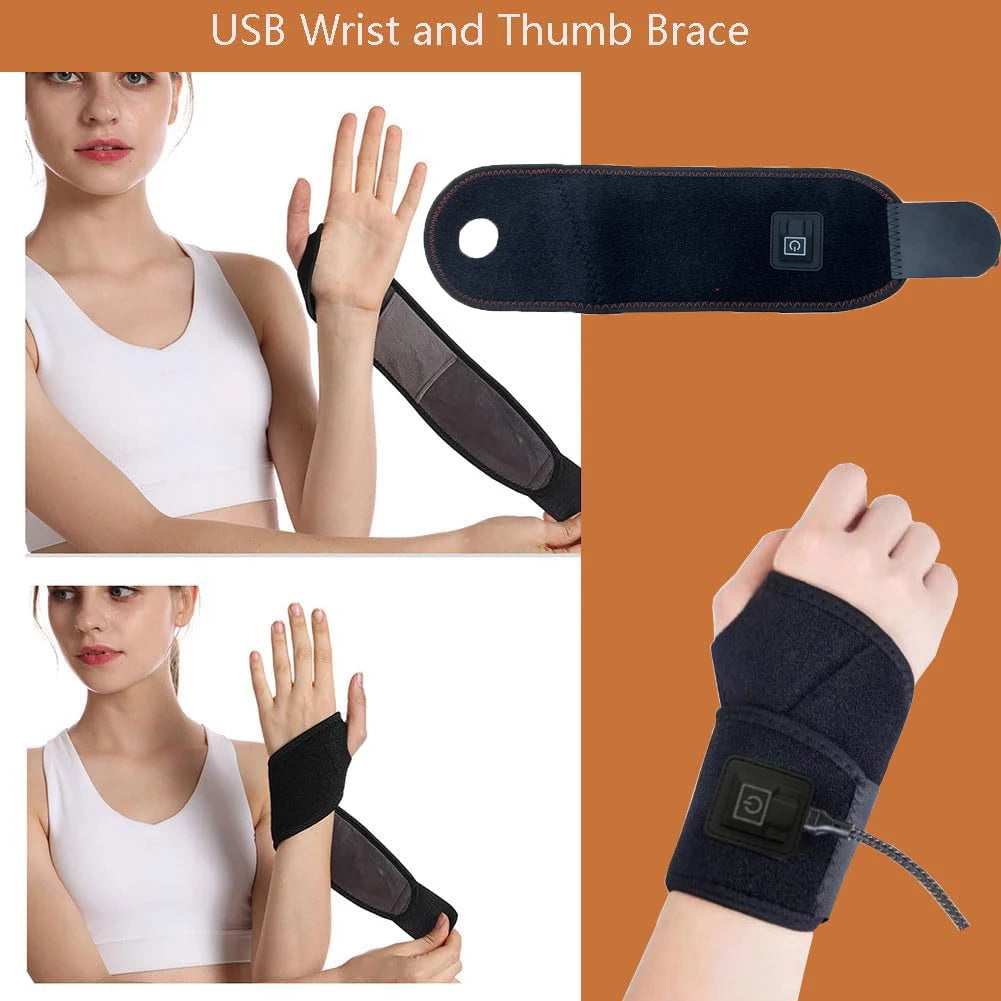 Masajeador de Muñeca con Calefacción Eléctrica USB Transpirable