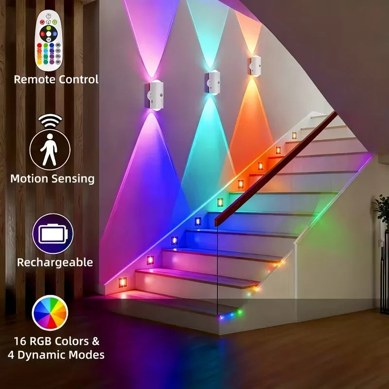 Luces de Pared RGB con Sensor de Movimiento, 16 Colores