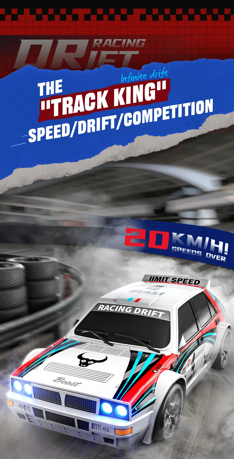 Mini Coche RC de Drift SG204 PRO 1:24, 2.4G, Alta Velocidad 4WD