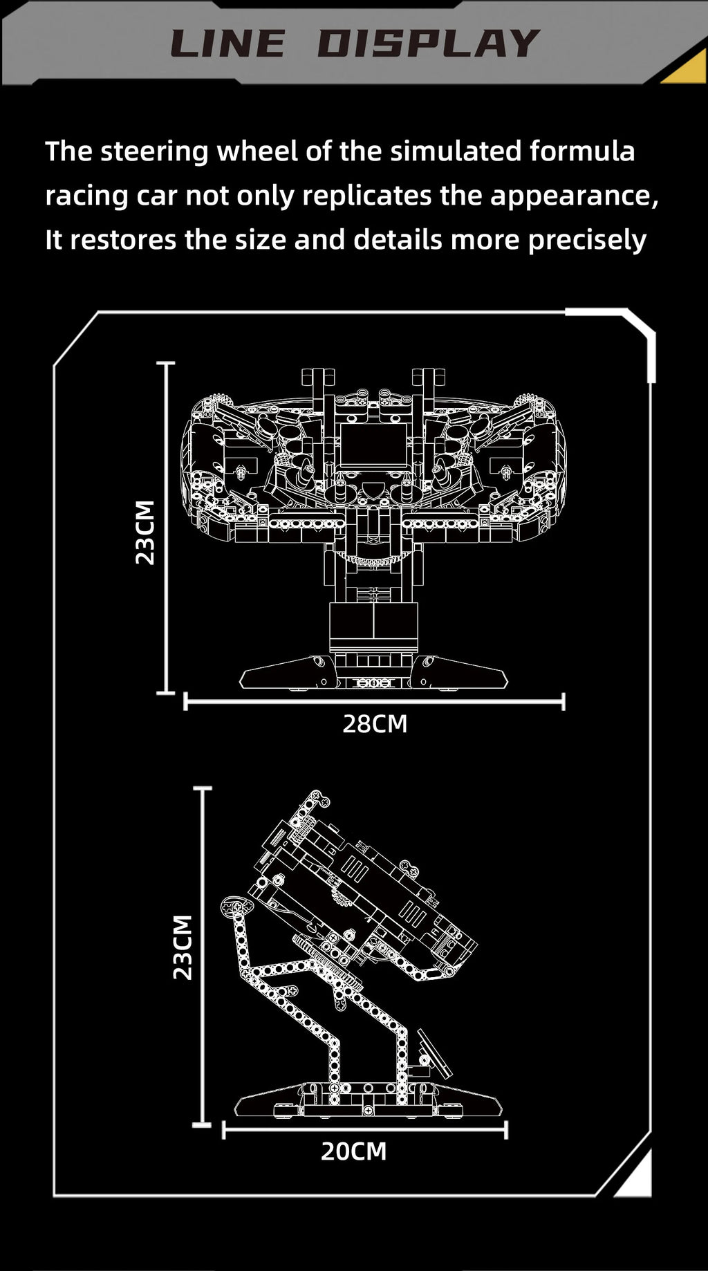 Bloques de Construcción de Volante de Carreras K96253, Modelo MOC DIY, Soporte para Teléfono, Decoración de Escritorio, Regalo Coleccionable para Adultos, Cumpleaños, Festividades