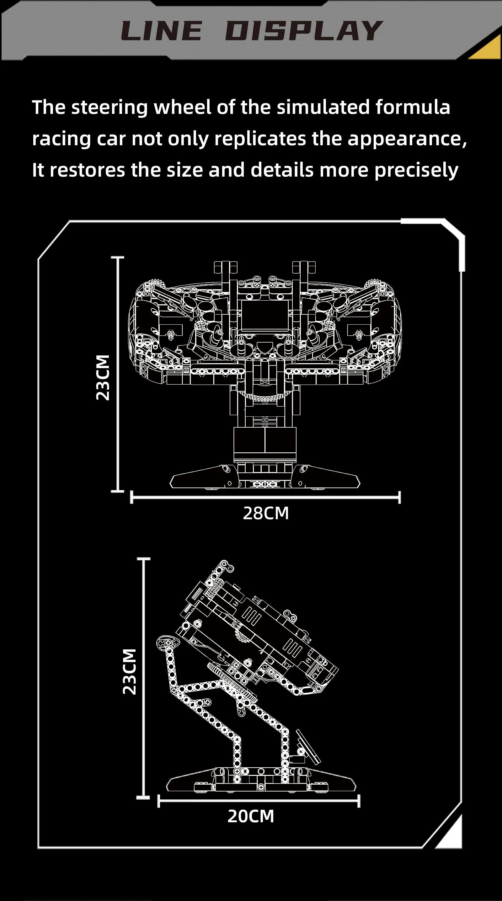 Bloques de Construcción de Volante de Carreras K96253, Modelo MOC DIY, Soporte para Teléfono, Decoración de Escritorio, Regalo Coleccionable para Adultos, Cumpleaños, Festividades