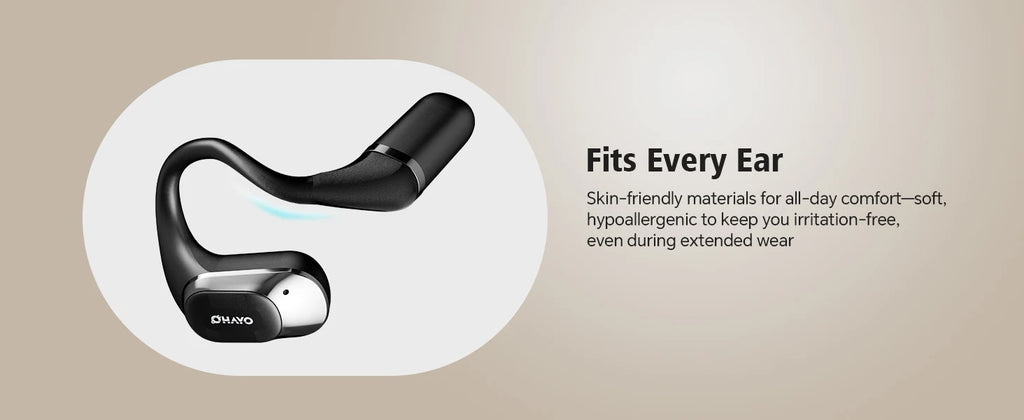 Ohayo T10 auriculares abiertos Bluetooth 5,4 auriculares inalámbricos 40 horas de reproducción TWS auriculares inalámbricos con pantalla Digital para deportes