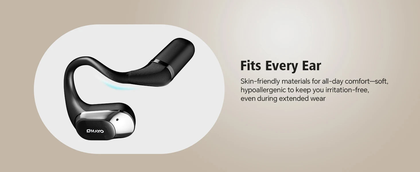 Ohayo T10 auriculares abiertos Bluetooth 5,4 auriculares inalámbricos 40 horas de reproducción TWS auriculares inalámbricos con pantalla Digital para deportes