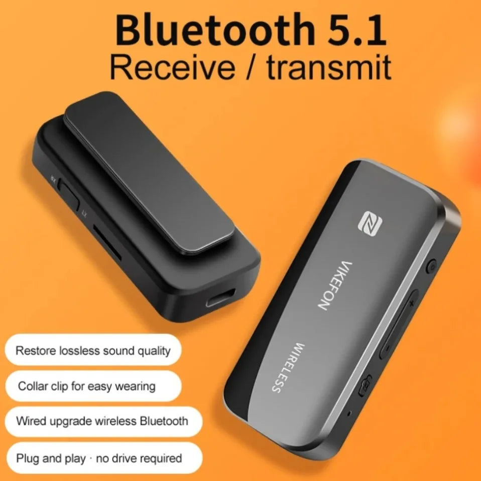 Receptor de Audio Bluetooth 5,0, adaptador auxiliar, Dongle inalámbrico, tarjeta NFC TF, conector de 3,5mm, manos libres para TV, PC, altavoz, Kit para coche