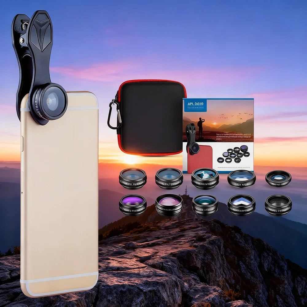 Kit de Lentes de Cámara para Teléfono 10 en 1 APEXEL