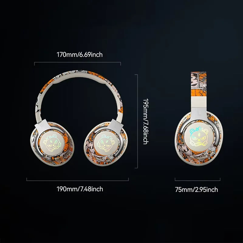 Auriculares Gaming Bluetooth 5.3 RGB Baja Latencia