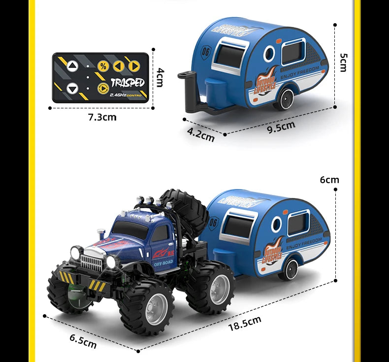 Mini Coche Teledirigido 1:64 de Aleación con Control Dual