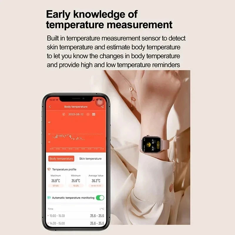2025 nuevo reloj inteligente con monitoreo ECG + PPG para mujeres, presión arterial, lípidos en sangre, ácido úrico, rastreador de salud Menstrual para mujeres, relojes inteligentes