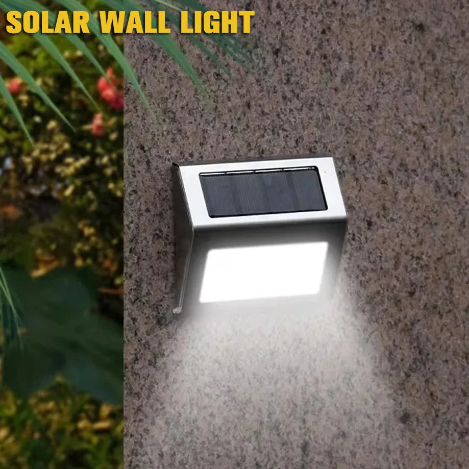 Luz de Paso Solar LED de Acero Inoxidable para Jardín