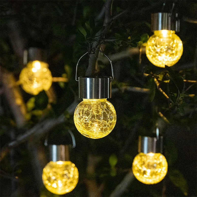 Lámpara Solar Colgante Decoración Jardín Vidrio