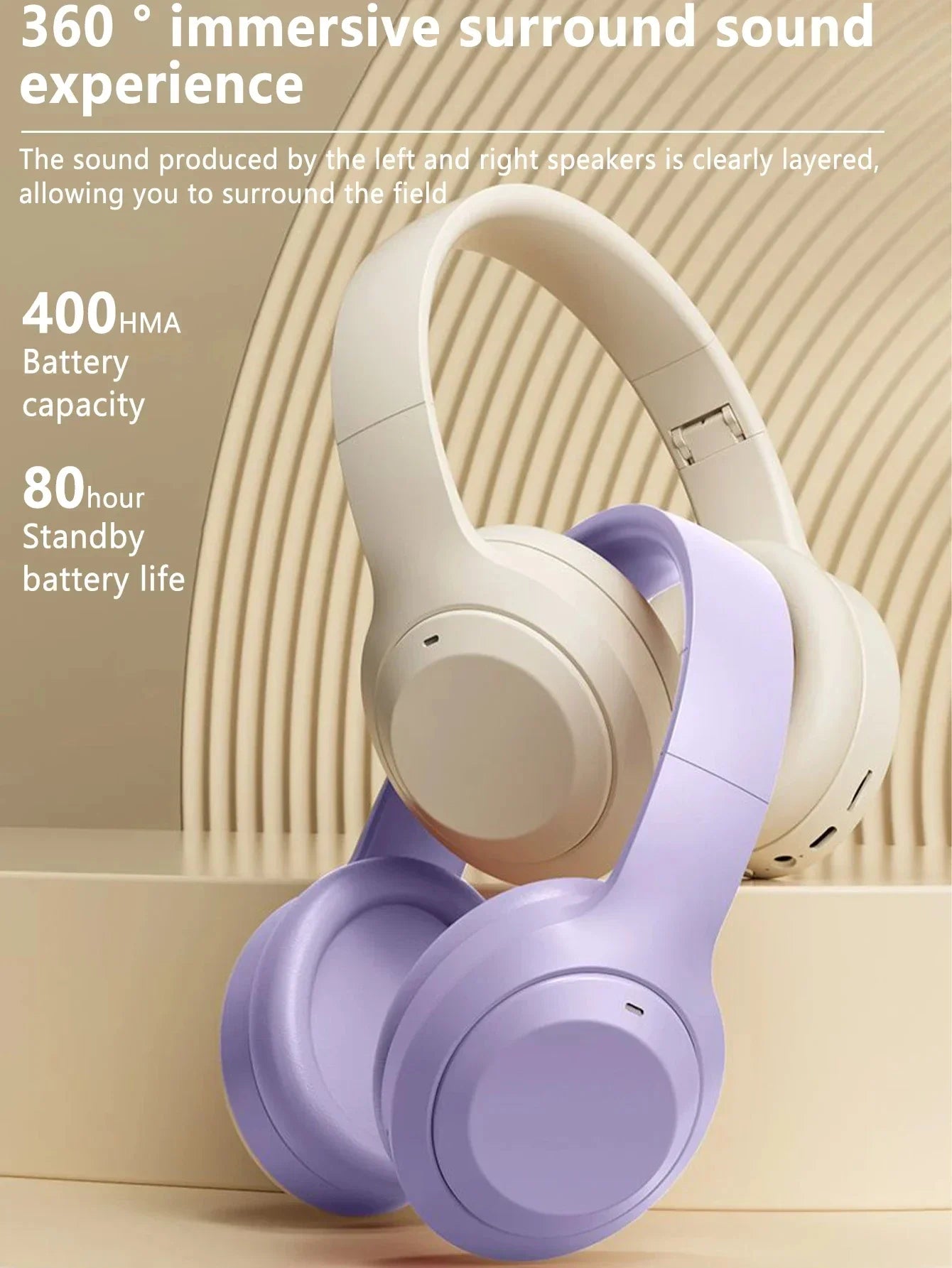 M5 Auriculares Over-Ear Bluetooth 5.3 Deportivos