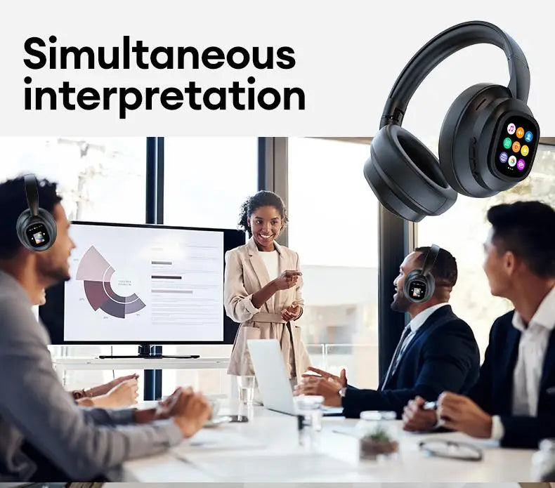 Auriculares Bluetooth ANC con Pantalla LCD y Micrófono HD