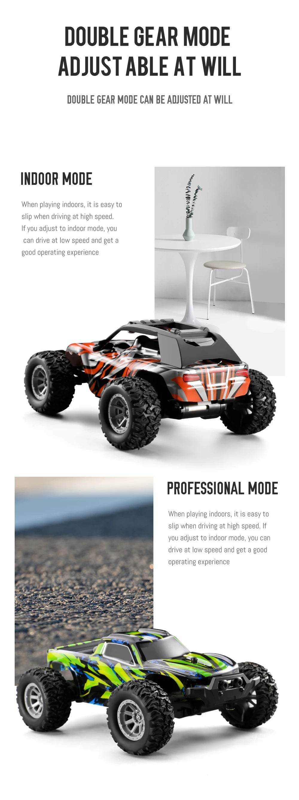 Mini coche RC 1:32, 20 km/h, alta velocidad, 2,4 Ghz, todoterreno, juguete de carreras y deriva, oruga de Control remoto para interiores/exteriores para niños
