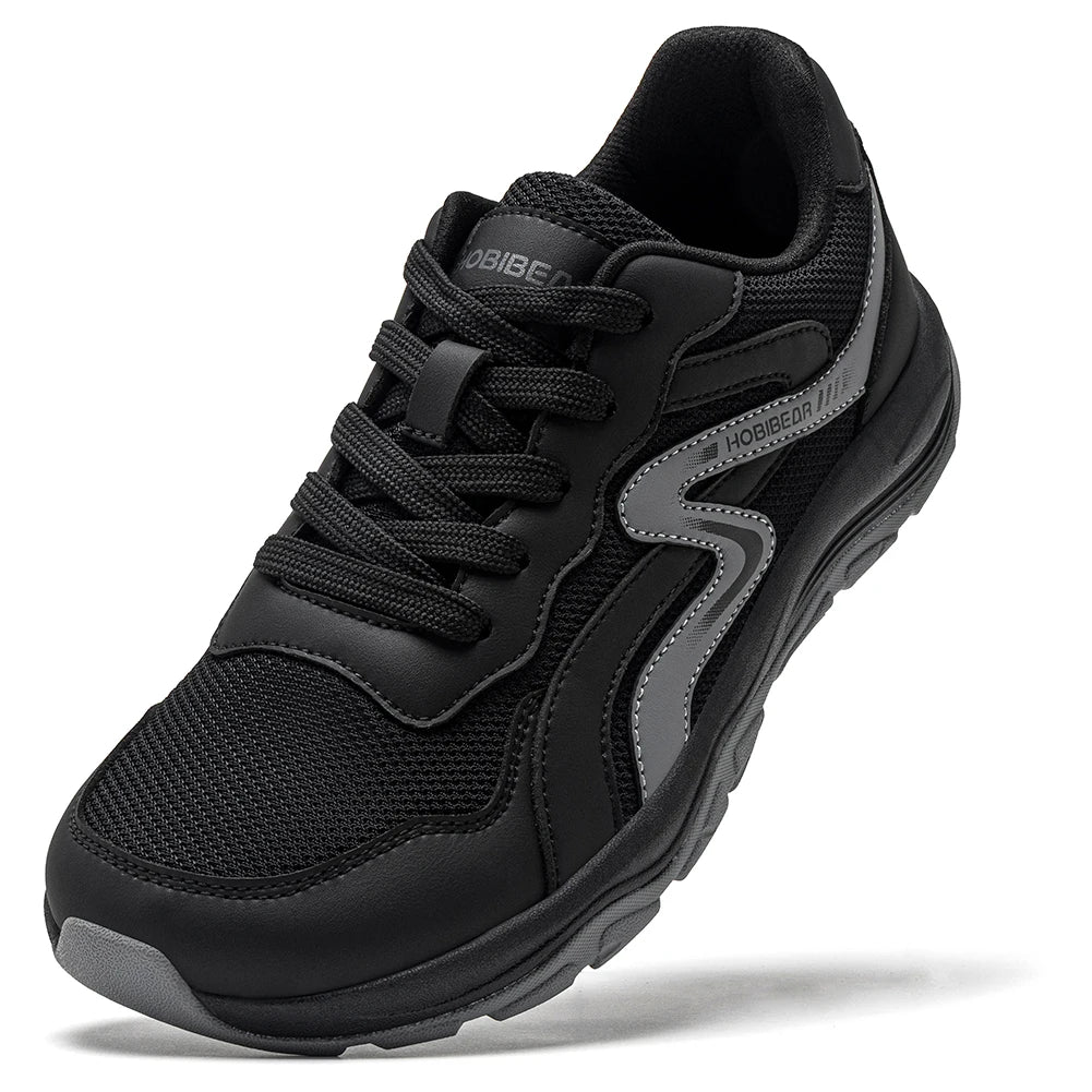 HOBIBEAR Zapatillas de senderismo con punta ancha para hombre