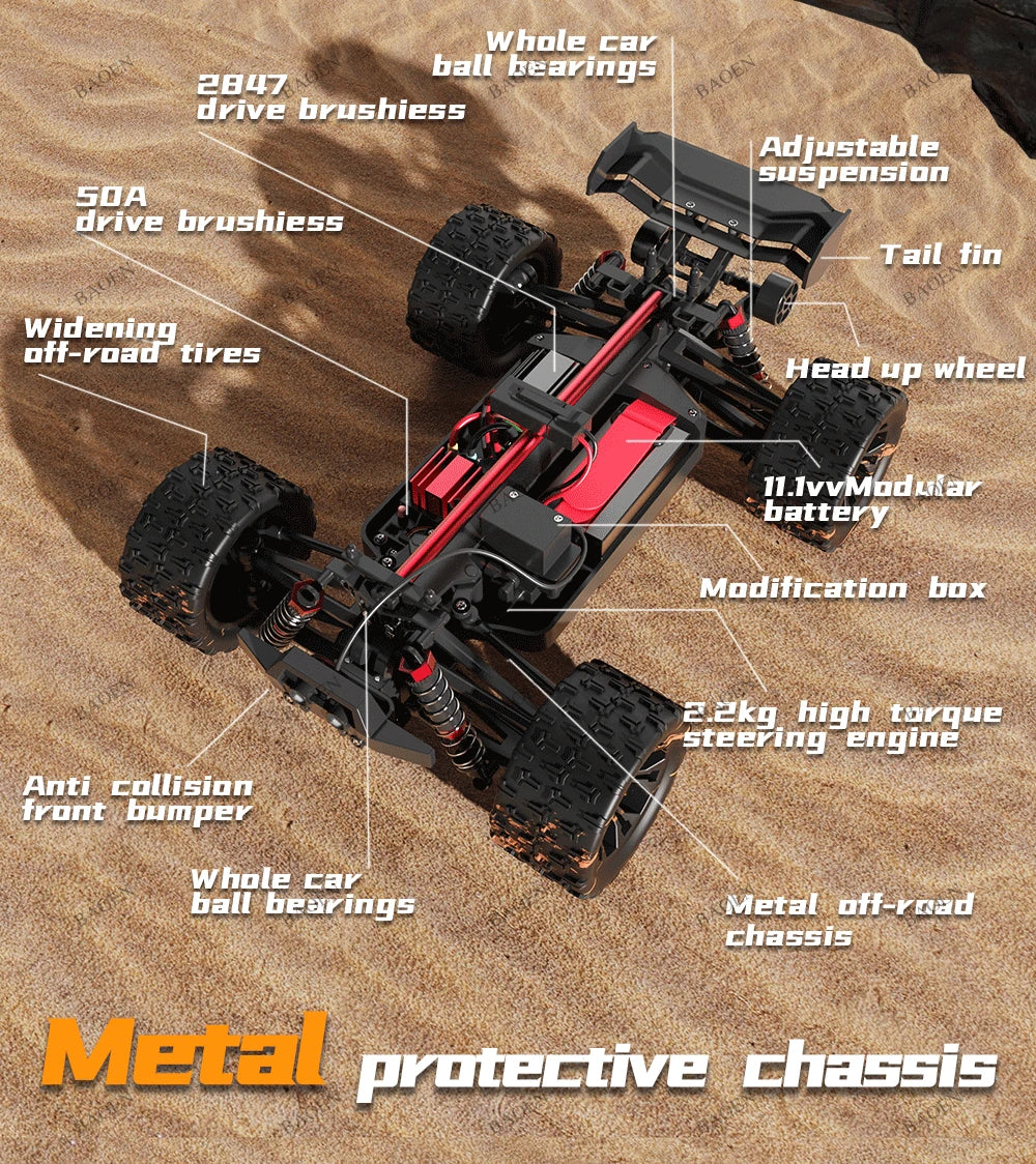 SCY9522PRO 85 KM/H coche RC de alta velocidad sin escobillas 4WD todoterreno coche de Control remoto 1:16 coches de carreras profesionales SCY9522 50 KM/H