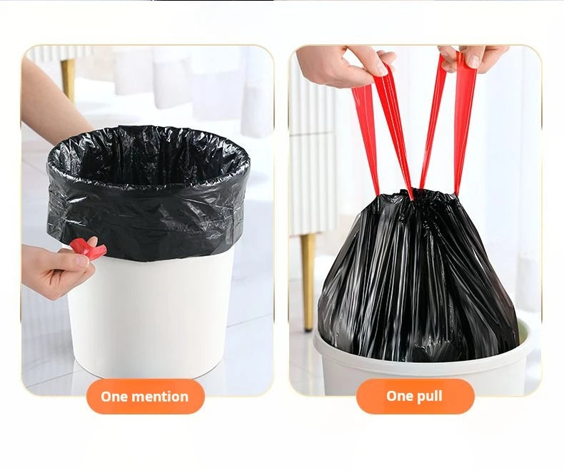 Bolsas de basura con cordón JOYBOS negras 45x50 cm, 75/150/300 unidades