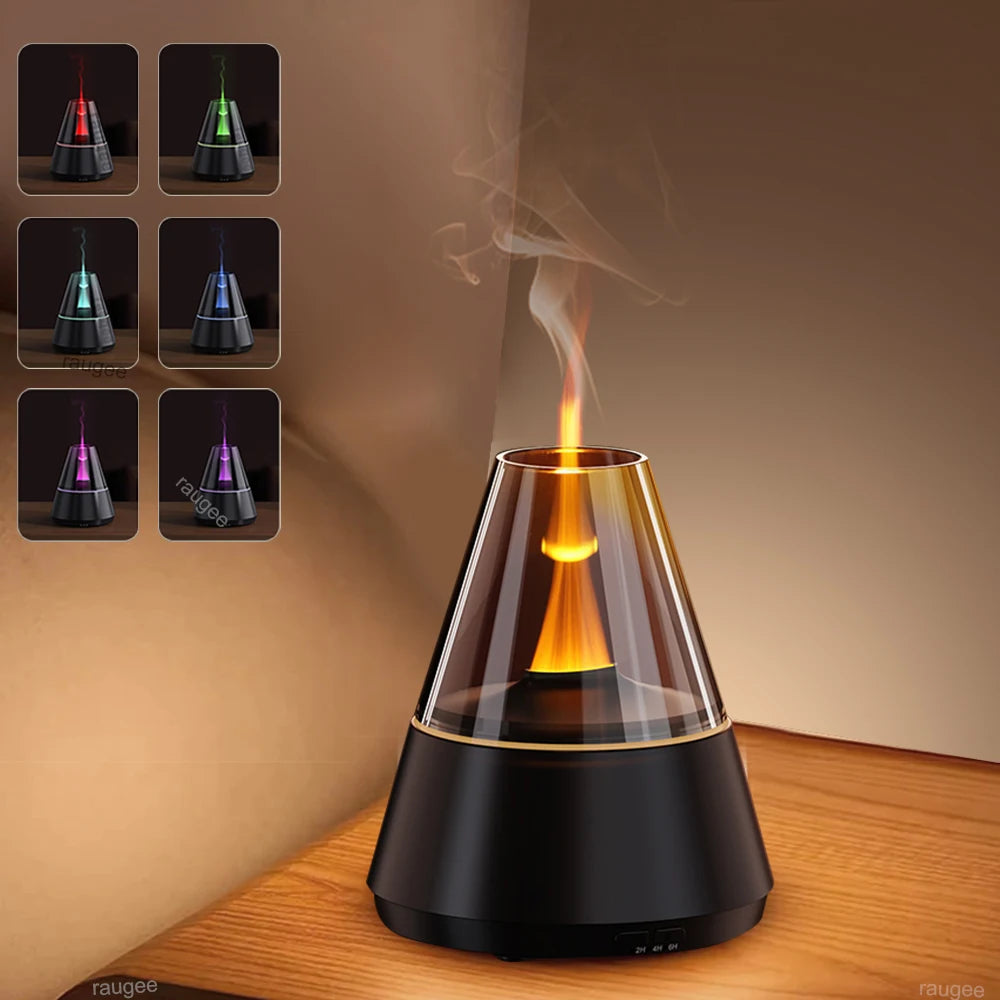 Humidificador USB mini con difusor de aromas y luz nocturna de 7 colores