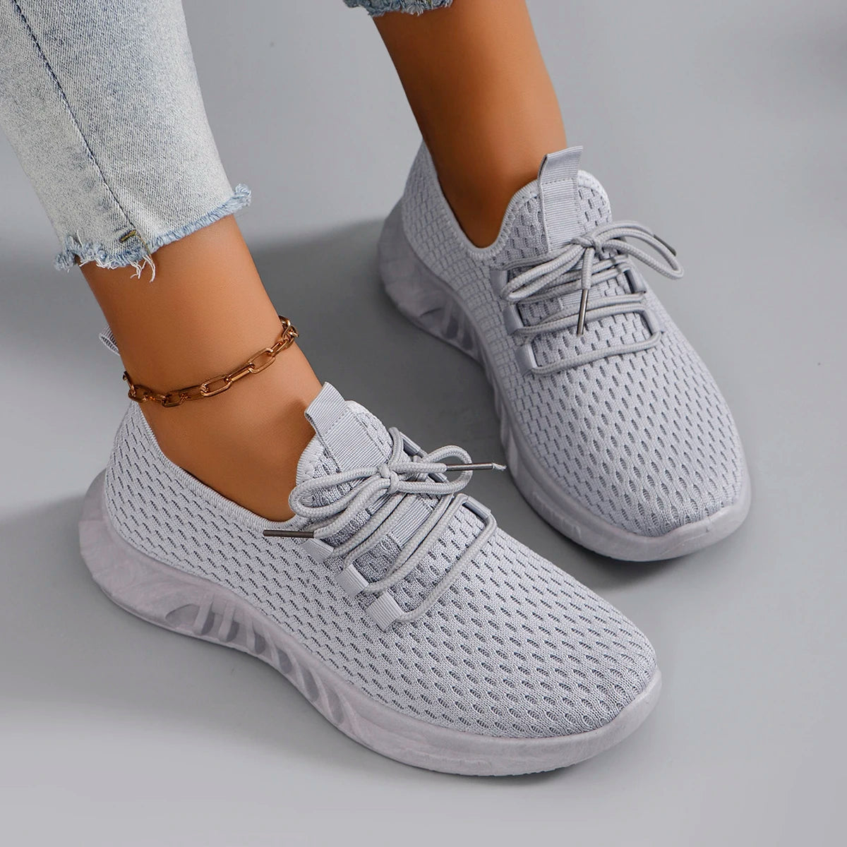 Zapatillas deportivas de malla transpirable para mujer