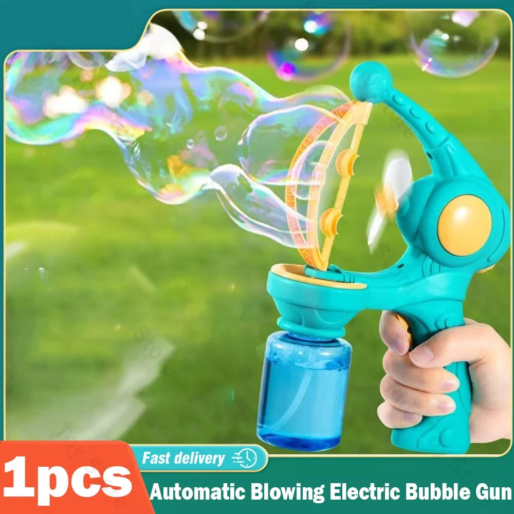 Pistola Eléctrica de Burbujas de Jabón Automática para Niños