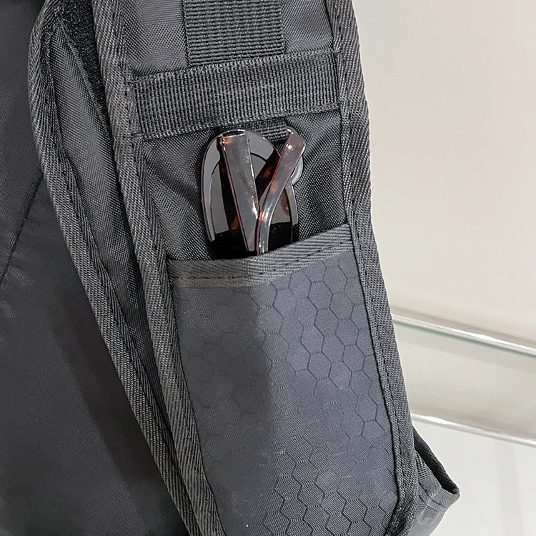Bolso de pecho de gran capacidad, bolso cruzado con parte trasera lateral de gran capacidad, múltiples bolsillos, adecuado para deportes al aire libre, viajes y ciclismo