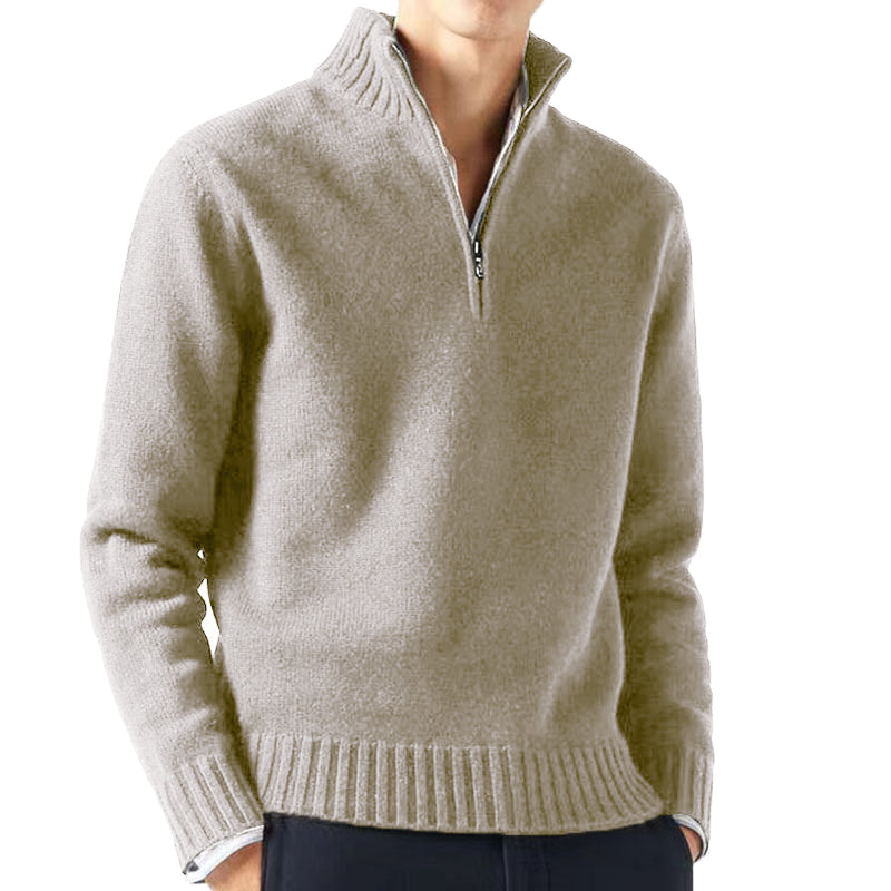 Otoño hombres suéteres de cuello alto prendas de punto jerseys Color sólido suéter de manga larga masculino Casual abrigos cálidos diarios