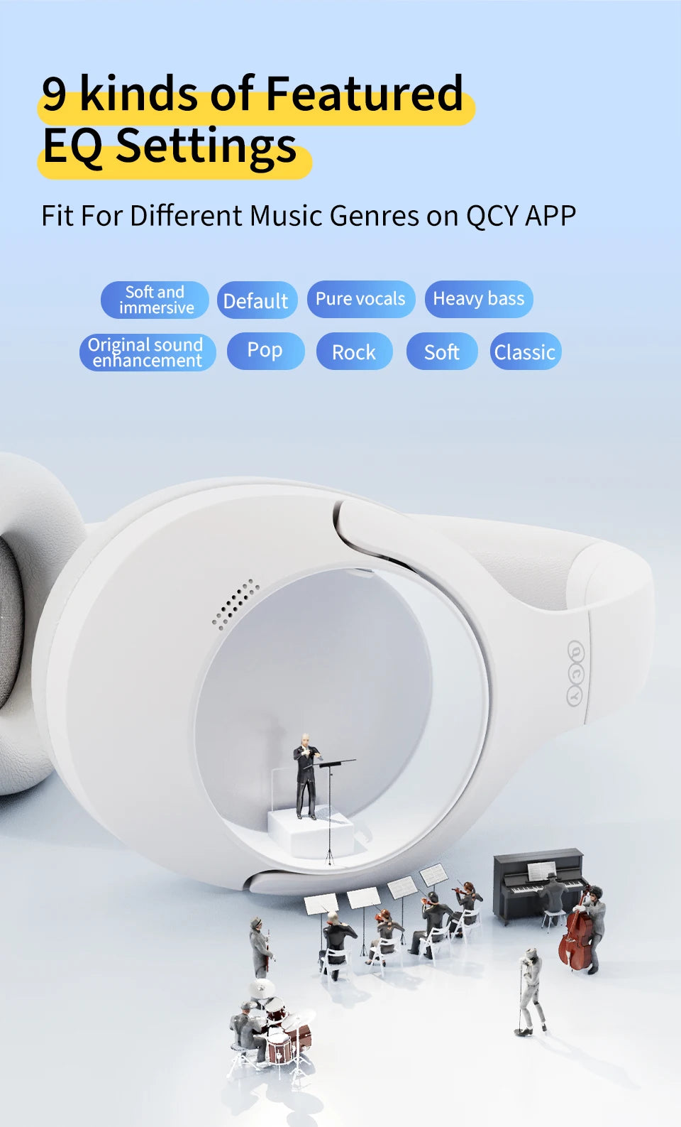 QCY H3 Lite Auriculares ANC Bluetooth 5.3 60H