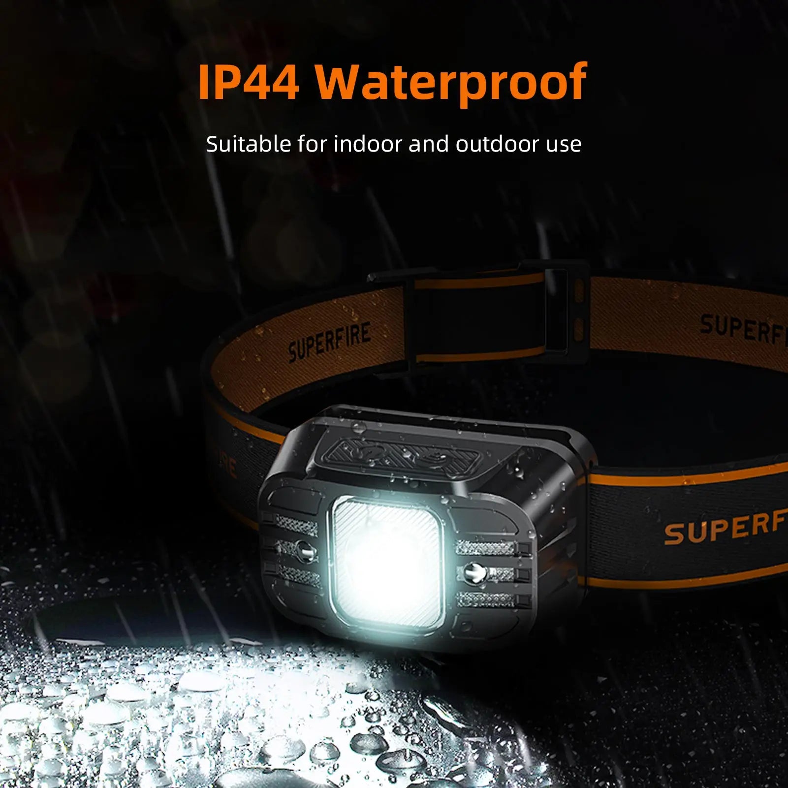 Linterna Frontal LED SUPERFIRE HL75 Recargable USB-C con Sensor