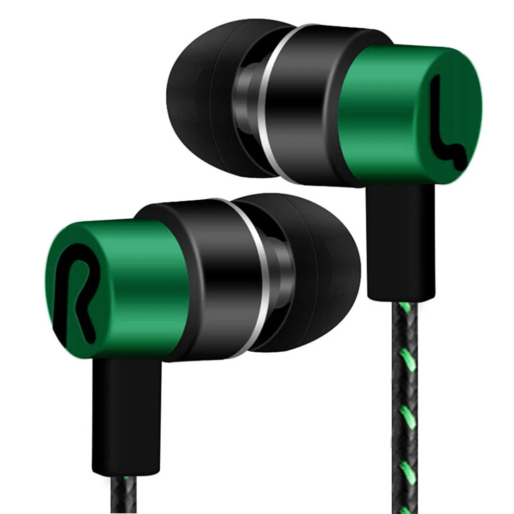Experimente graves potentes con auriculares internos con cable, auriculares estéreo de 3,5 mm para dispositivos móviles, diseño con aislamiento de ruido