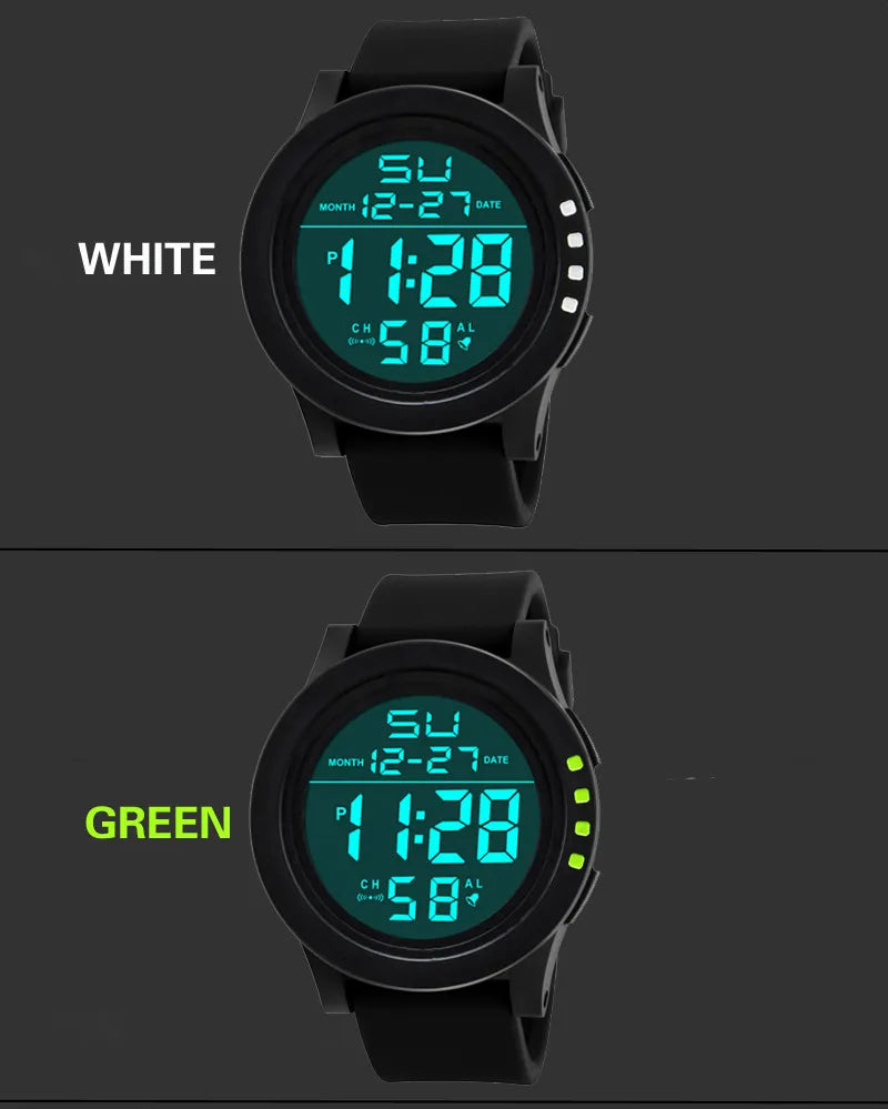 Reloj Digital para hombre, reloj deportivo para exteriores, reloj de pulsera militar multifunción resistente al agua, reloj electrónico automático para hombre
