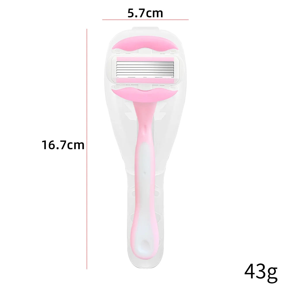 Maquinilla de afeitar de seguridad para mujer, utensilio para eliminar el vello Facial con tira de Aloe Vera, maquinillas de afeitar suaves para cara, brazos, piernas, manos, axilas, Bikini