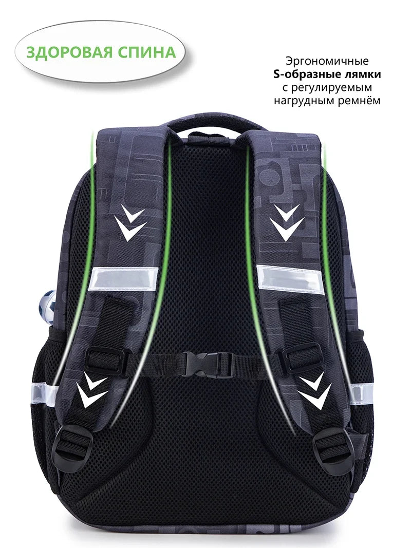 Mochila Ortopédica con Dibujos Animados para Niños de Primaria