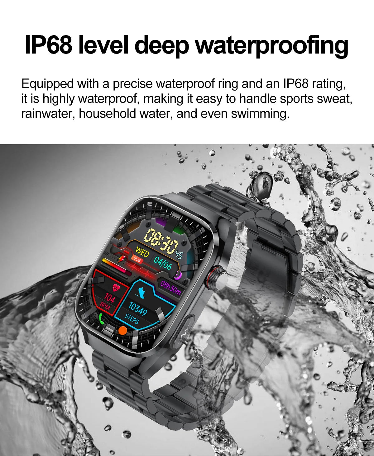 2025New Micro examen físico reloj inteligente para hombres ácido úrico grasa corporal cinco órganos salud relojes Bluetooth llamada SmartBracelet