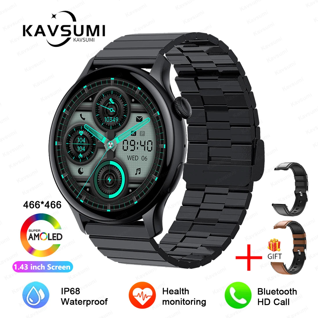 Reloj Inteligente NFC para Mujer con AMOLED, GPS y Llamadas Bluetooth